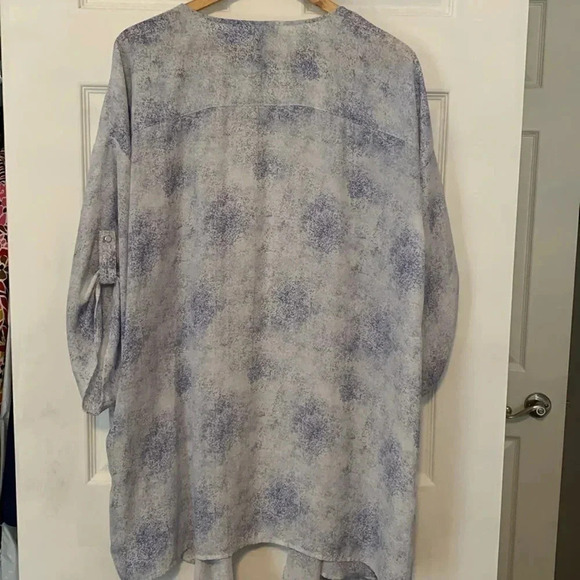 Reitmans purple &  white duster 16 - Picture 5 of 6